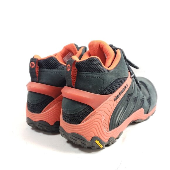 Merrell Chameleon-7 Mens Size 12 Mid Waterproof Hiking Boots Black Leather - Picture 4 of 8